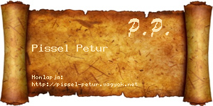Pissel Petur névjegykártya